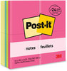 A Picture of product MMM-654CYP24VA Post-it® Notes Original Pads Assorted Value Packs Pack, 3" x (12) Canary Yellow, Poptimistic Collection, 100 Sheets/Pad, 24 Pads/Pack