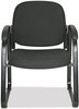 A Picture of product ALE-RL43C11 Alera® Genaro Series Half-Back Sled Base Guest Chair Fabric 25" x 24.80" 33.66", Black Seat, Back,