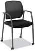 A Picture of product HON-NR6FMC10P71 HON® Nucleus® Series Recharge Guest Chair Supports Up to 300 lb, 17.62" Seat Height, Black Seat/Back, Base