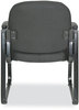 A Picture of product ALE-RL43C11 Alera® Genaro Series Half-Back Sled Base Guest Chair Fabric 25" x 24.80" 33.66", Black Seat, Back,