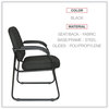 A Picture of product ALE-RL43C11 Alera® Genaro Series Half-Back Sled Base Guest Chair Fabric 25" x 24.80" 33.66", Black Seat, Back,