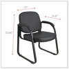 A Picture of product ALE-RL43C11 Alera® Genaro Series Half-Back Sled Base Guest Chair Fabric 25" x 24.80" 33.66", Black Seat, Back,