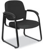 A Picture of product ALE-RL43C11 Alera® Genaro Series Half-Back Sled Base Guest Chair Fabric 25" x 24.80" 33.66", Black Seat, Back,