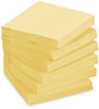 A Picture of product MMM-654R24CPCY Post-it® Greener Notes Original Recycled Note Pads Pad Cabinet Pack, 3" x Canary Yellow, 75 Sheets/Pad, 24 Pads/Pack