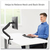 A Picture of product FEL-8043301 Fellowes® Platinum Series Single Monitor Arm For 30" Monitors, 360 deg Rotation, 180 Tilt, Pan, Black, Supports 20 lb