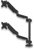 A Picture of product FEL-8043401 Fellowes® Platinum Series Dual Stacking Monitor Arm for 27" Monitors, 360 deg Rotation, 180 Tilt, Pan, Black, Supports 22 lb