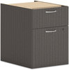 A Picture of product HON-PLPHBFLS1 HON® Mod Hanging Pedestal Left or Right, 2-Drawers: Box/File, Legal/Letter, Slate Teak, 15" x 20"