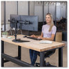 A Picture of product FEL-8043701 Fellowes® Professional Series Freestanding Dual Horizontal Monitor Arm For 30" Monitors, 35.75" x 11" 18.25", Black, Supports 17 lb