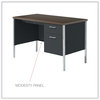 A Picture of product ALE-SD4524BM Alera® Single Pedestal Steel Desk 45.25" x 24" 29.5", Mocha/Black