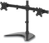 A Picture of product FEL-8043701 Fellowes® Professional Series Freestanding Dual Horizontal Monitor Arm For 30" Monitors, 35.75" x 11" 18.25", Black, Supports 17 lb