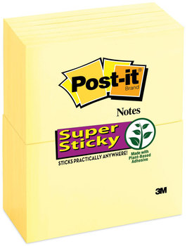 Post-it® Notes Super Sticky Pads in Canary Yellow 3" x 5", 90 Sheets/Pad, 12 Pads/Pack