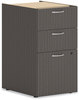 A Picture of product HON-PLPSBBFLS1 HON® Mod Support Pedestal Left or Right, 3-Drawers: Box/Box/File, Legal/Letter, Slate Teak, 15" x 20" 28"