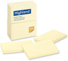 A Picture of product MMM-6559YW Highland™ Self-Stick Notes 3" x 5", Yellow, 100 Sheets/Pad, 12 Pads/Pack