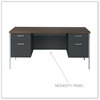 A Picture of product ALE-SD6030BM Alera® Double Pedestal Steel Desk 60" x 30" 29.5", Mocha/Black