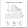 A Picture of product FEL-8056301 Fellowes® Platinum Series Dual Monitor Arm For 27" Monitors, 360 deg Rotation, 45 Tilt, 180 Pan, White, Supports 20 lb