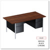 A Picture of product ALE-SD7236BM Alera® Double Pedestal Steel Desk 72" x 36" 29.5", Mocha/Black