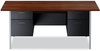 A Picture of product ALE-SD7236BM Alera® Double Pedestal Steel Desk 72" x 36" 29.5", Mocha/Black