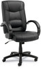 A Picture of product ALE-SR41LS10B Alera® Strada Series High-Back Swivel/Tilt Top-Grain Leather Chair Supports Up to 275 lb, 17.91" 21.85" Seat Height, Black