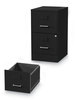 A Picture of product ALE-SVF1824BL Alera® Soho Two-Drawer Vertical File Cabinet 2 Drawers: File/File, Letter, Black, 14" x 18" 24.1"