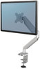 A Picture of product FEL-8056401 Fellowes® Platinum Series Single Monitor Arm For 27" Monitors, 360 deg Rotation, 45 Tilt, 180 Pan, Silver, Supports 20 lb