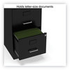 A Picture of product ALE-SVF1824BL Alera® Soho Two-Drawer Vertical File Cabinet 2 Drawers: File/File, Letter, Black, 14" x 18" 24.1"