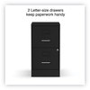 A Picture of product ALE-SVF1824BL Alera® Soho Two-Drawer Vertical File Cabinet 2 Drawers: File/File, Letter, Black, 14" x 18" 24.1"