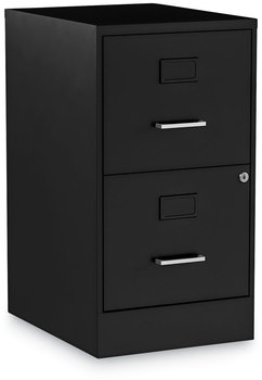 Alera® Soho Two-Drawer Vertical File Cabinet 2 Drawers: File/File, Letter, Black, 14" x 18" 24.1"