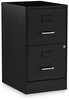 A Picture of product ALE-SVF1824BL Alera® Soho Two-Drawer Vertical File Cabinet 2 Drawers: File/File, Letter, Black, 14" x 18" 24.1"