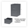 A Picture of product ALE-SVF1824CH Alera® Soho Two-Drawer Vertical File Cabinet 2 Drawers: File/File, Letter, Charcoal, 14" x 18" 24.1"