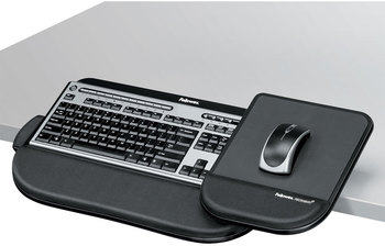 Fellowes® Tilt 'n Slide™ Keyboard Managers Manager with Comfort Glide, 19.5w x 11.5d, Black