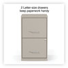 A Picture of product ALE-SVF1824PY Alera® Soho Two-Drawer Vertical File Cabinet 2 Drawers: File/File, Letter, Putty, 14" x 18" 24.1"