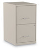 A Picture of product ALE-SVF1824PY Alera® Soho Two-Drawer Vertical File Cabinet 2 Drawers: File/File, Letter, Putty, 14" x 18" 24.1"