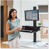 A Picture of product FEL-8080101 Fellowes® Lotus™ VE Sit-Stand Workstation 29" x 28.5" 27.5" to 42.5", Black