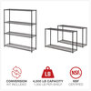 A Picture of product ALE-SW206018BA Alera® Black Anthracite Plus Wire Shelving Kit All-Purpose Starter Four-Shelf, 60w x 18d 72h,