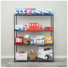 A Picture of product ALE-SW206018BA Alera® Black Anthracite Plus Wire Shelving Kit All-Purpose Starter Four-Shelf, 60w x 18d 72h,