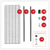 A Picture of product ALE-SW206024BA Alera® Black Anthracite Plus Wire Shelving Kit All-Purpose Starter Four-Shelf, 60w x 24d 72h,