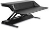 A Picture of product FEL-8080301 Fellowes® Lotus™ DX Sit-Stand Workstation 32.75" x 24.25" 5.5" to 22.5", Black