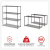 A Picture of product ALE-SW206024BA Alera® Black Anthracite Plus Wire Shelving Kit All-Purpose Starter Four-Shelf, 60w x 24d 72h,