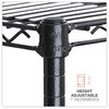 A Picture of product ALE-SW206024BA Alera® Black Anthracite Plus Wire Shelving Kit All-Purpose Starter Four-Shelf, 60w x 24d 72h,