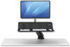 A Picture of product FEL-8081501 Fellowes® Lotus™ RT Sit-Stand Workstation 48" x 30" 42.2" to 49.2", Black