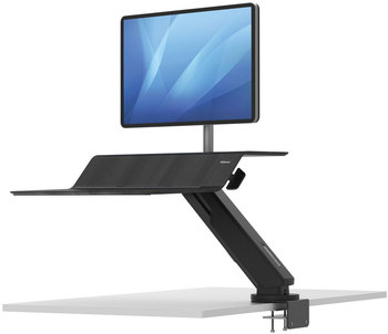 Fellowes® Lotus™ RT Sit-Stand Workstation 48" x 30" 42.2" to 49.2", Black