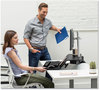 A Picture of product FEL-8081601 Fellowes® Lotus™ RT Sit-Stand Workstation 35.5" x 23.75" 42.2" to 49.2", Black