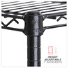 A Picture of product ALE-SW207218BA Alera® Black Anthracite Plus Wire Shelving Kit BA Four-Shelf, 72w x 18d 72h,