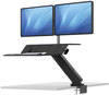 A Picture of product FEL-8081601 Fellowes® Lotus™ RT Sit-Stand Workstation 35.5" x 23.75" 42.2" to 49.2", Black