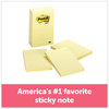 A Picture of product MMM-6605 Post-it® Notes Original Ruled Note Pads. 4 X 6 in. Canary Yellow. 100 sheets/pad, 5 pads/pack.