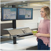 A Picture of product FEL-8082001 Fellowes® Lotus™ VE Sit-Stand Workstation - Dual 29" x 28.5" 42.5", Black