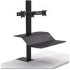 A Picture of product FEL-8082001 Fellowes® Lotus™ VE Sit-Stand Workstation - Dual 29" x 28.5" 42.5", Black