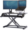 A Picture of product FEL-8091001 Fellowes® Corsivo™ Sit-Stand Workstation 31.5" x 24.25" 16", Black