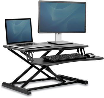 Fellowes® Corsivo™ Sit-Stand Workstation 31.5" x 24.25" 16", Black