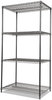A Picture of product ALE-SW503618BA Alera® Black Anthracite Wire Shelving Kit Starter Four-Shelf, 36w x 18d 72h,